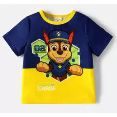 Camiseta Infantil Patrulha Pata, Chase Manga Curta ( 18-24 Meses )