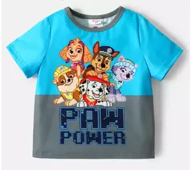 Camiseta Infantil Patrulha Pata Manga Curta ( 5-6 Anos )