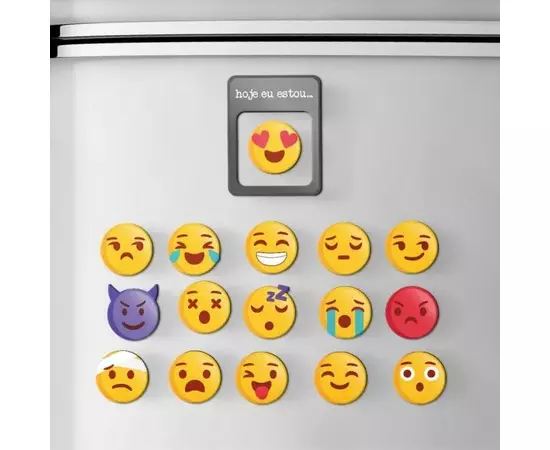 Ímã de geladeira Emoji -  Cúpula De Vidro Redonda